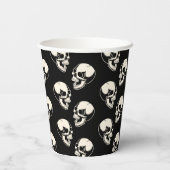 Gobelets En Papier Laughing Skulls Pattern Halloween Paper cup (Verso)
