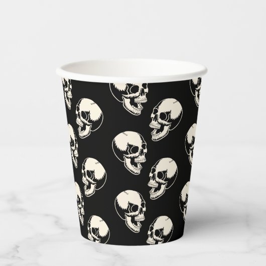 Gobelets En Papier Laughing Skulls Pattern Halloween Paper cup (Recto)