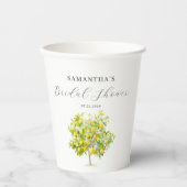 Gobelets En Papier Lavage de mariée au citron agrumes (Recto)