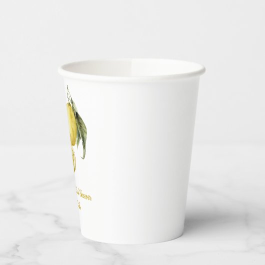 Gobelets En Papier Lavage de noces aux citrons succulents (Gauche)
