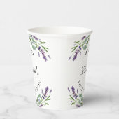 Gobelets En Papier Lavande verdure fleurons violet première communion (Droite)