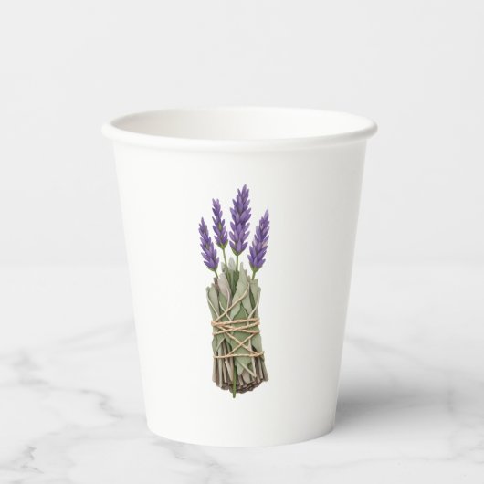 Gobelets En Papier Lavender Sage Bundle Boho Paper Cups (Recto)