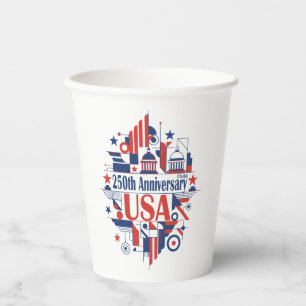 Gobelets En Papier le 250e anniversaire de l'Amérique