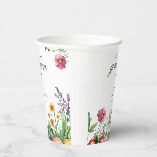 Gobelets En Papier Le Baby shower des fermiers cultivés localement (Droite)