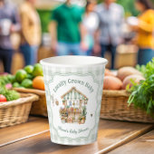 Gobelets En Papier Le Baby shower des fermiers cultivés localement