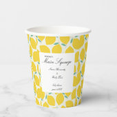 Gobelets En Papier Le Baby shower principal de citron citron à la tai (Recto)