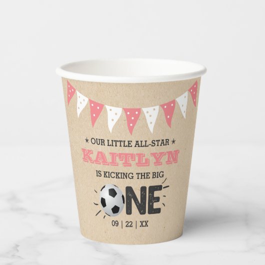 Gobelets En Papier Le Big One | Football 1er anniversaire (Recto)