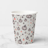 Gobelets En Papier Le Citrouille rustique (Verso)
