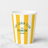 Gobelets En Papier Le Club Cabine Custom Crest Yellow Park Stripe (Verso)