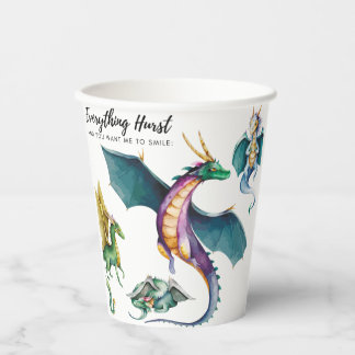 Gobelets En Papier Le dragon est un légendaire reptile