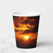 Gobelets En Papier Le feu dans les tasses de papier du ciel (Recto)