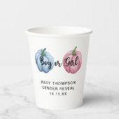 Gobelets En Papier Le genre citrouille révèle (Recto)