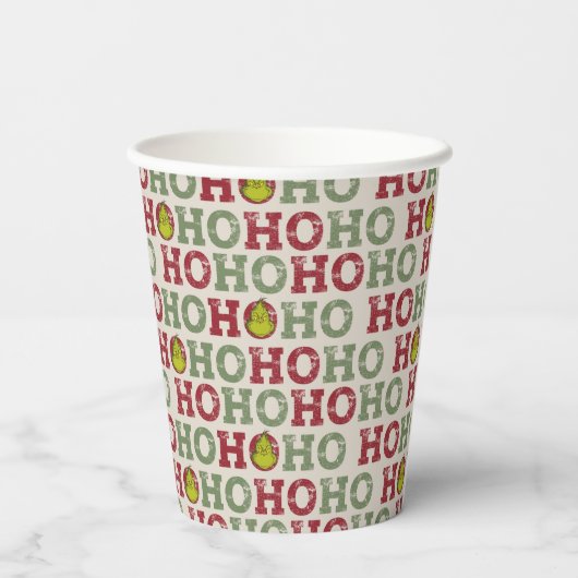 Gobelets En Papier Le Grinch | Ho Ho Ho Motif (Verso)