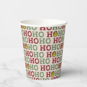 Gobelets En Papier Le Grinch   Ho Ho Ho Motif