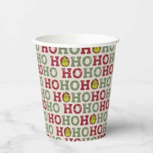 Gobelets En Papier Le Grinch | Ho Ho Ho Motif (Recto)