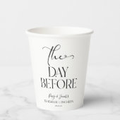 Gobelets En Papier Le Jour Avant Le Déjeuner Minimal De La Répétition (Recto)