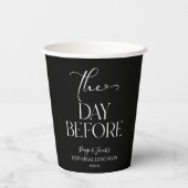 Gobelets En Papier Le Jour Avant Le Déjeuner Minimal De La Répétition (Verso)