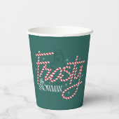 Gobelets En Papier Le logo du Sucre de canne Snowman Frosty (Verso)