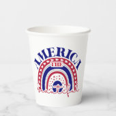 Gobelets En Papier Le magnifique arc-en-ciel américain (Verso)