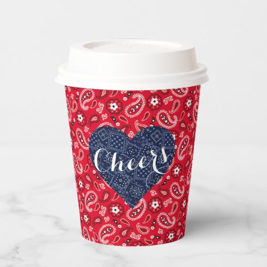 Gobelets En Papier Le Mariage campagnard Kitsch Tombe Dans L'Amour Pa (Gauche)