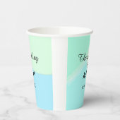 Gobelets En Papier Le mariage du nom de couple lettre initiale date (Gauche)