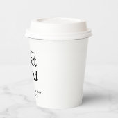 Gobelets En Papier Le Mélange De Café Mariage Privilégié (Gauche)