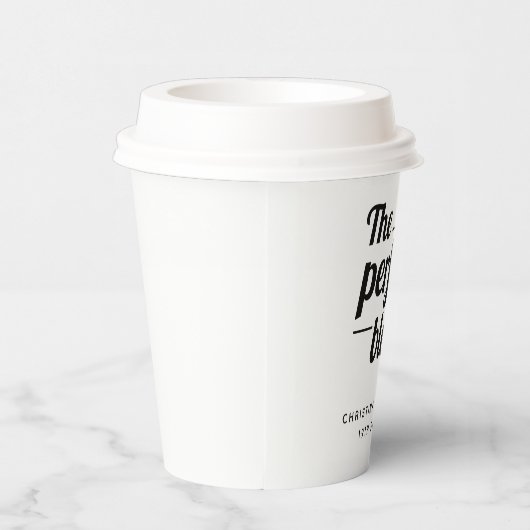 Gobelets En Papier Le Mélange De Café Mariage Privilégié (Droite)