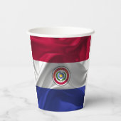 Gobelets En Papier Le Paraguay met des tasses de papier drapeau (Verso)