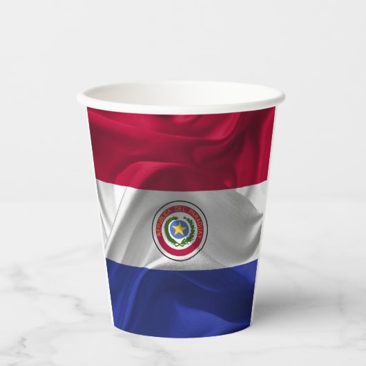 Gobelets En Papier Le Paraguay met des tasses de papier drapeau (Recto)
