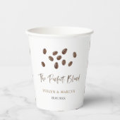 Gobelets En Papier Le Parfait Mélange Wedding shower Couple Café (Recto)