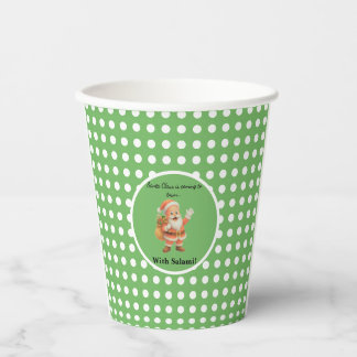 Gobelets En Papier Le Père Noël arrive en ville.. Avec du Salami !