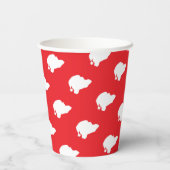 Gobelets En Papier Le Père Noël en rouge (Verso)