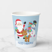 Gobelets En Papier Le Père Noël Et Ses Amis Coupe De Papier (Recto)