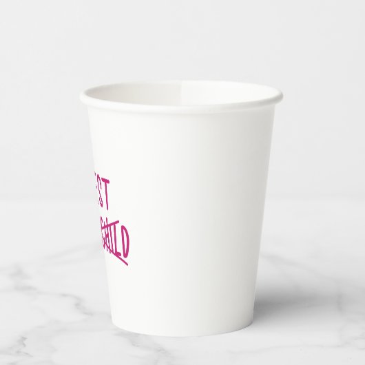 Gobelets En Papier Le plus âgé avec un seul enfant traversé (Gauche)