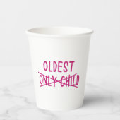 Gobelets En Papier Le plus âgé avec un seul enfant traversé (Recto)