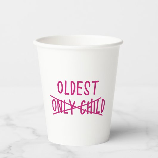 Gobelets En Papier Le plus âgé avec un seul enfant traversé (Recto)