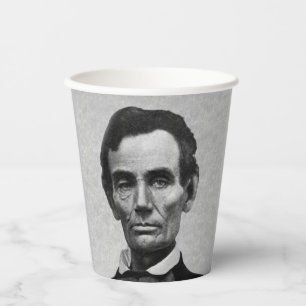 Gobelets En Papier Le président Abe Lincoln