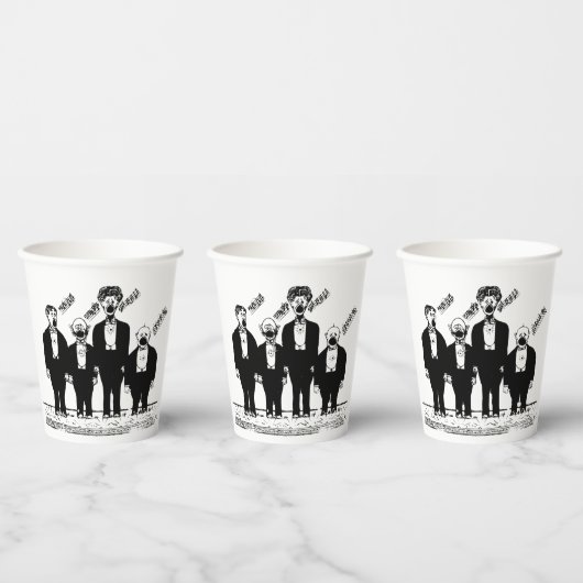 Gobelets En Papier Le Quatuor, chantant (Multi)