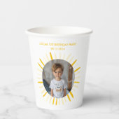 Gobelets En Papier Le soleil tourne à une fête d'anniversaire (Recto)