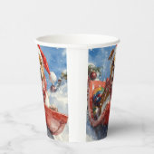 Gobelets En Papier Le Staffordshire américain à Noël doré (Droite)