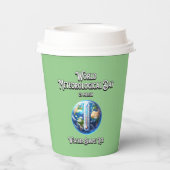 Gobelets En Papier Le Temps Forme La Vie. Journée météorologique mond (Verso)