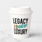 Gobelets En Papier Legacy Over Luxury | (Recto)