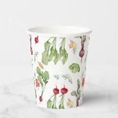 Gobelets En Papier Légumes Motif Farmers Market Cultivé localement (Droite)