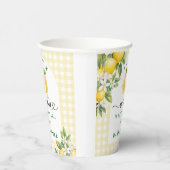 Gobelets En Papier Lemon Citrus Baby Shower Yellow (Droite)