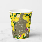 Gobelets En Papier Lemon Squeeze Anniversaire de mariage (Recto)