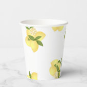 Gobelets En Papier Lemon Squeeze Blanc (Verso)