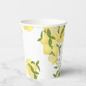 Gobelets En Papier Lemon Squeeze Blanc (Droite)