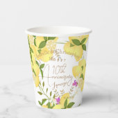Gobelets En Papier Lemon Squeeze Blanc (Recto)