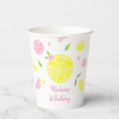 Gobelets En Papier Lemonade rose Lemon Anniversaire (Verso)