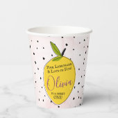 Gobelets En Papier Lemonade rose moderne 1er anniversaire (Verso)